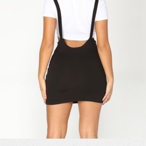 fashion nova suspender skirt